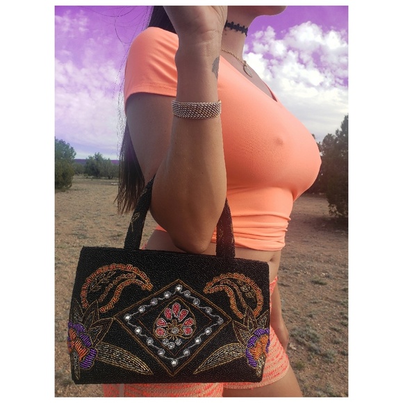 Vintage Handbags - 🖤vintage beaded purse🖤
